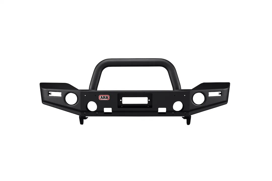 3450230 – ARB USA Bumper, One Piece Design Direct Fit Mounting Hardware Included With Grille Guard With Internal Winc...